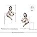Naivo 18K Rose Gold Snake Stud Earring With Swarovski Crystals