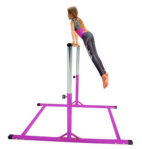 X-Factor 5 Ft Athletic Horizontal Bar Teens Adjustable Gymnastics Children's Training Kip Bars Purple - Thumbnail 4
