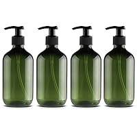 BTLIFE 4pcs Empty Pump Bottle Refillable Bottle Great for Shampoo,Shower Gel,Lotion,Hand Soap(500ml/16.9 oz)