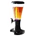 Goplus Beverage Dispenser 3L Plastic w/ LED Shinning Lights Tabletop Black Draft Beer Tower for Bar