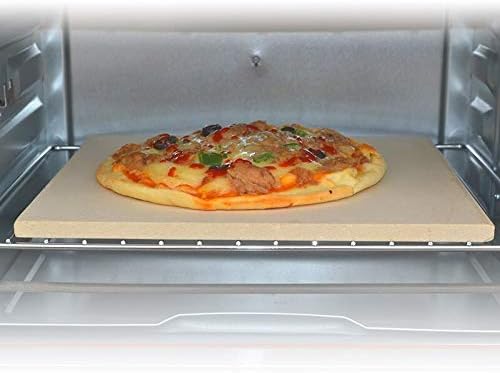 DZLXY Rectangle Pizza Stone, Cordierite Pizza Stone Plate Grilling Stone, Pizza Stone for Baking, Best for Baking And Serving, BBQ, Grill, Baking Cakes,19 * 19CM