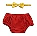 Gentlemen Ties Cake Smash Outfit Boy First Birthday Includes Bloomers and Bow Tie (Red Bloomer and Yellow Bow)