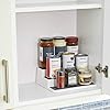 Copco-Basics-3-Tier-Non-Slip-Kitchen-Cupboard-Shelf-Organiser-26-x-23-x-85-cm-10-x-9-x-35 Copco Basics 3-Tier Spice Rack for Inside Cupboard, Non-Slip Kitchen Shelf Organiser, 26 x 23 x 8.5cm, White/Grey