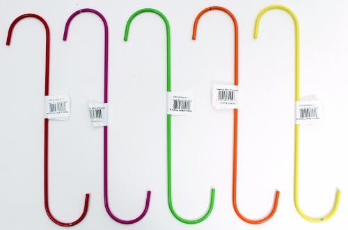 Glamos Wire Products Hook 12 In. Orange Yellow Fuchsia Red Green