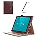 Google Pixel C Case, ProCase Leather Stand Folio Case Cover for 2015 Google Pixel C Tablet 10.2 inch, with Multiple Viewing angles, auto Sleep/Wake, Document Card Pocket (Brown)