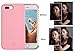 Wellerly iPhone 7 Plus Case, iPhone 8 Plus Case, LED Illuminated Selfie Light Cell Phone Case Cover [Rechargeable] Light Up Luminous Selfie Flashlight Case for iPhone 7/8 Plus 5.5inch (Pink)