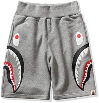 Athletic Pants Shark Pattern Camouflage Stitching Shorts Men Drawstring Sports Shorts