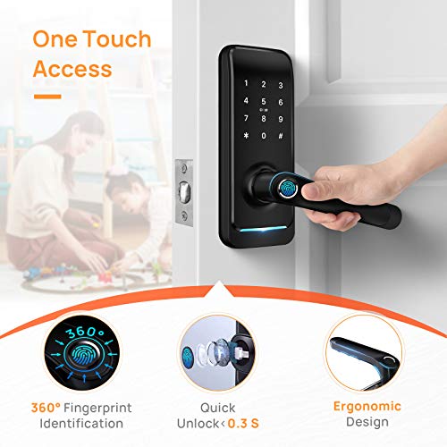 Keyless Entry Door Lock, Smart Lock Front Door, Smart Digital Keypad Door Lock, Smart Door Lock, Bluetooth Passcode Door… - Image 3