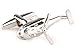 MRCUFF Helicopter 3D Pair Cufflinks in a Presentation Gift Box & Polishing Cloth