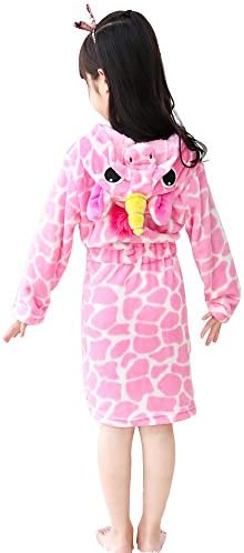LANTOP Kids Soft Bathrobe Comfy Unicorn Gift Flannel Robe Unisex Sleepwear
