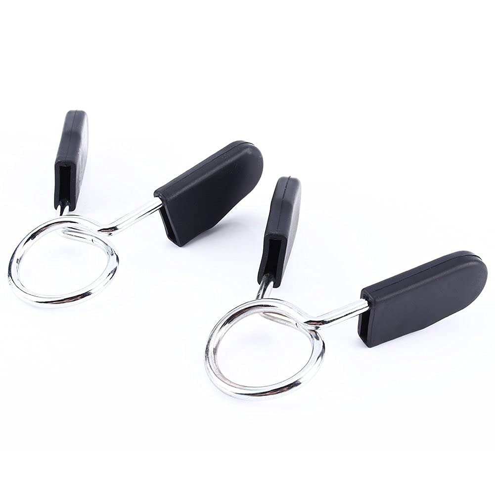 Alomejor Fitness Spring Collars 2 Pcs 25mm Barbell Spring Collar Clips Gym Weight Bar Dumbbell Lock Clamp Bar Quick Release Collar Clips for Weightlifting Training Exercise