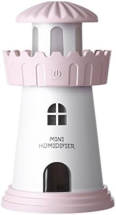 BAVIER Cool Mist Humidifier, Desk Humidifier LED Night Light with Timed auto shutdown,Air Purifier Humidifiers for Baby, Bedroom &amp; car.(Pink)