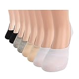 Womens Basic 3 to 8 Pack Casual Fashion No Show Liner Fake Socks Non Slip