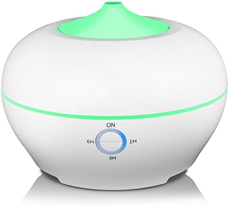 MZHOU Aroma Essential Oil Cool Mist Humidifier, 300ml Aromatherapy Diffuser with Adjustable Mist Mode,Waterless Auto Shut-Off and 14 Color LED Lights