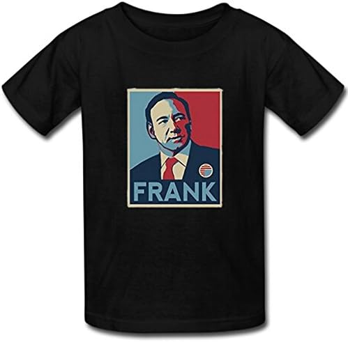 Taojing Custom Frank Underwood Men's Short Sleeve T-Shirt Basic Cotton Tee 3XL Black