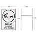 WaaHome Pack of 2 Double Sided Please Clean Up After Your Dog Poop Yard Signs With Stakes, 8