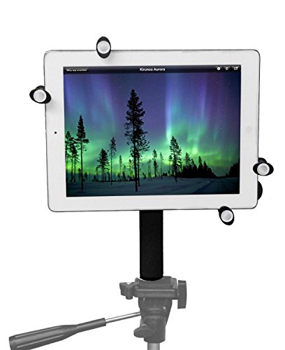 iShot G7 Pro iPad Pro 12.9/11 / 10.5/9.7 Tripod Mount + 8" Camera Tripod Adapter Pole + 360° Swivel Ball Head Hand-Held Monopod - Works with Case Compatible w/All iPad Gen. & Other 7-13" Tablets
