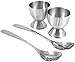 Stainless Steel Egg Cups with Egg Spoons (4 Piece Set)