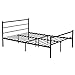 GreenForest Bed Frame Full Size, Metal Two Headboards 10 Legs Mattress Foundation Black Platform Box Spring Replacement Boys Kids Adult B