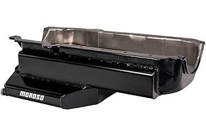 Moroso 21315 Oval Track Wet Sump Steel Oil Pan for Chevy Small-Block Engines