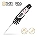 Instant Read Meat Thermometer, CUSIBOX Auto-Off Digital Meat Thermometer, BBQ Food Cooking Thermometer with Collapsible Internal Probe for Kitchen, Grilling, Cooking, Candy, Steak, Milk, Bathing Water