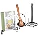 iDesign York Metal Paper Towel Holder, Free Standing Dispenser for Kitchen, Bathroom, Office, Laundry Room, 6.8