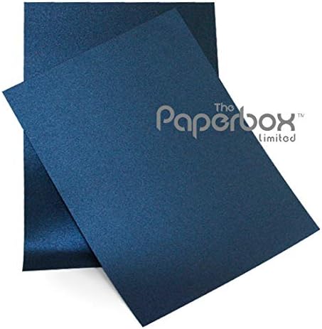 A4 Navy Blue Pearlescent Card, Double Sided (10 Pack)