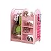 KidKraft Wall Mount Wooden Fashion Pretend Dress-Up Station Children's Furniture with Storage and Mirror - Pink, Gift for Ages 3+