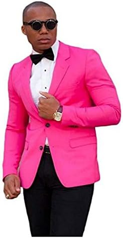Tsbridal Men's 2 Piece Suit Groom Tuxedos Business Men Suits with Black Pant