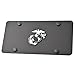 United States US Marine Corps USMC EGA 3d Emblem on Black Steel License Plate