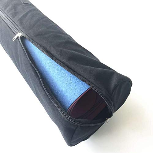 Frjjthchy Large-Capacity Yoga Bag Yoga Canvas Adjustable Yoga Mat Duffle Bag for Home Training Room (Purple) - Thumbnail 5