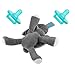 2-Pack Elephant Pacifiers Holder,STAR-FLY Lovely No Toxicity Removable Animals Infant Pacifiers with Plush Animal Toy Baby Newborn Pacifier Orthodontic Nipples.