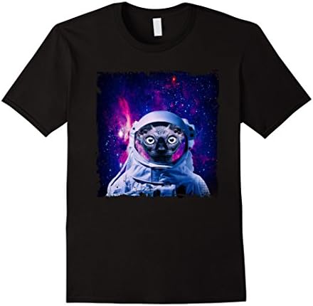 Men's Astronaut Sphynx Cat T-shirt Medium Black