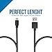 IWO [5-Pack] PowerLine Micro USB - [Assorted Lengths] for Samsung, , Android Smartphones and More, ,micro usb,charging cables (Black)