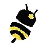 Dealzip Inc®Super Cute HoneyBee Handmade Crochet Knit Infant Newborn Baby Photo Props Outfit Costume Set+Random gift
