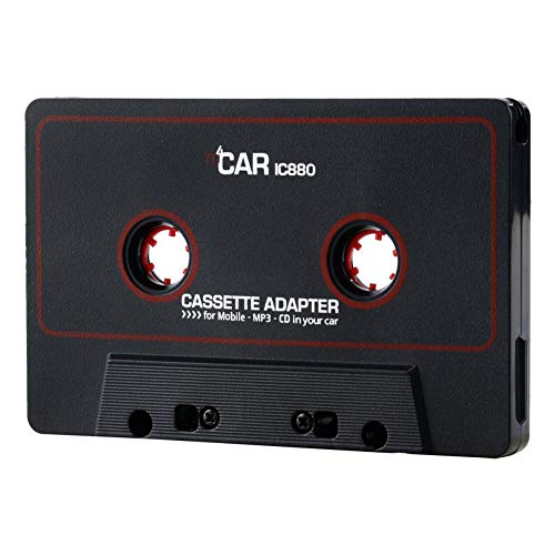 HsgbvictS Travel Cassette Adapter Car Electrical Appliances Adapter Retro Music Converter MP3 Smartphones Travel Cassette Adapter Tape for Cars - Black