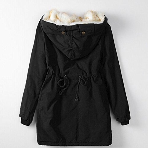 image for Napoo Womens Thicken Warm Winter Coat Hooded Pocket Long Parka Overcoa