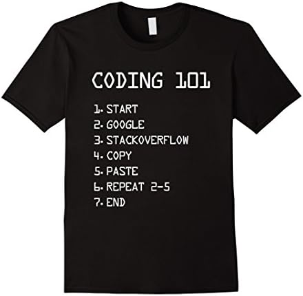 Mens Coding 101 Funny Programming T-Shirt Medium Black