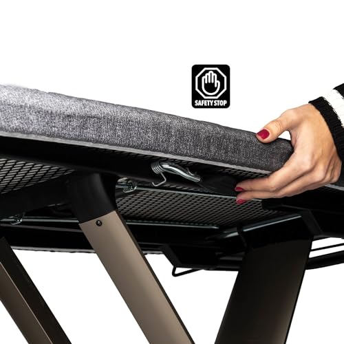 GoldVIP XXL Professional Ironing Board 130 x 47 cm – For Boiler Iron, Lightweight Anodised Aluminium and Stable Structure – Height Adjustable – Made in Europe