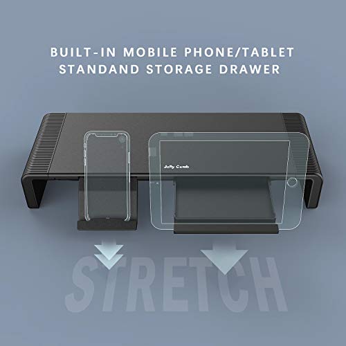 Monitor Stand Riser, Jelly Comb Foldable Computer Monitor Riser, Computer Stand with Storage