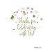 Andaz Press Blush Pink Gold Glitter Girl Baby Shower Party Collection, Round Circle Label Stickers, Thank You for Celebrating with US, 40-Pack Thank You Stickers