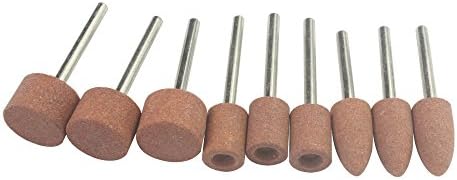 9pcs Abrasive Mounted Stone For Dremel Rotary Tools Grinding Stone Wheel Head For Dremel Accessories 1/8 Inch Shank
