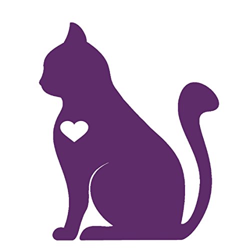 Cat Heart Silhouette - Vinyl - 3