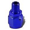 8AN Female To 1/4 NPT Male Red Aluminum Reducer Fitting – Anodized Swivel Adapter – Speed Daddy
