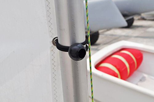 （Pack of 4）Ball Bungee, 6-Inch, Black, Windsock Attachment clip Windsock Hanging Kit For Telescopic Flag Poles - Thumbnail 5