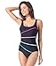 Delimira Women's Sexy Beachwear One Piece Slimming Swimsuit Bathing Suit Black US 8-10