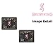 LA Auto Gear Browning Arms Company Pink Buckmark Brand Camo Logo Rear Seat Utility Heavy Duty Trim-to-Fit Rubber Floor Mats - Pair