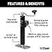 CURT 28350 Weld-On Pipe-Mount Swivel Trailer Jack, 5,000 lbs. 10-3/4 Inches Vertical Travel, CARBIDE BLACK POWDER COAT
