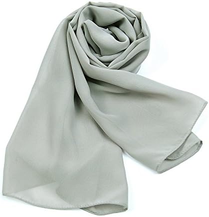 SHOW TOUR Chiffon Bridal Evening Dress Shawls Scarves (Sliver)