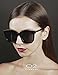 O2 Eyewear 5003 Premium Oversize Womens Mens Mirror Funky Fashion Sunglasses (METAL ARM, SILVER ARM-BLACK/BLACK)